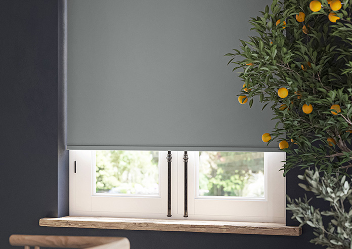 Florenza (Blackout), Urban Grey - Motorised Roller Blind - Image 5